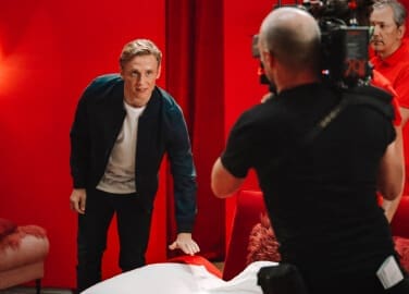 Matthias Schweighöfer beim Filmen