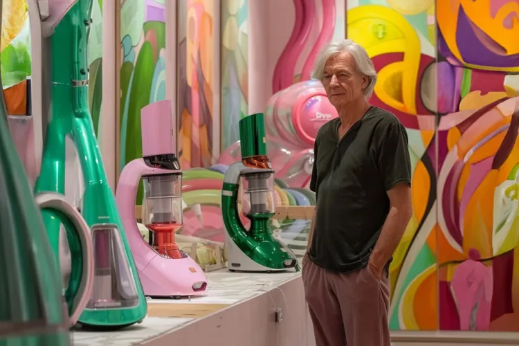 James Dyson schaut auf Prototypen