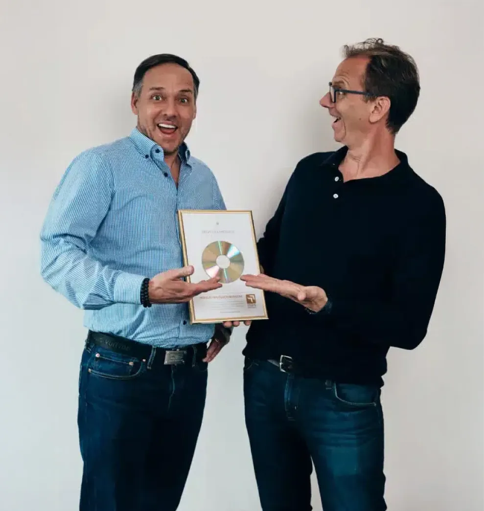 Konrad Nill und Christian Rechmann freuen sich &uuml;ber die Auszeichnungen.&nbsp;